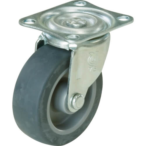 Plate Type Caster G Series  (elastomer wheel)
