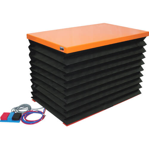 ยกโต๊ะ 100 กก. สกรูไฟฟ้าชนิด B แบตเตอรี่ DC24V เท่านั้น 520 x 850 พร้อมที่สูบลม
