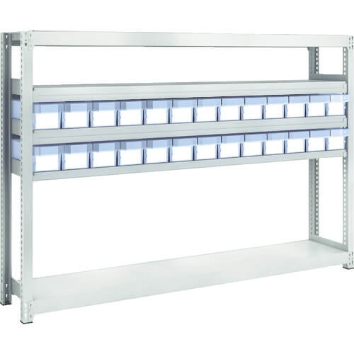 M2 type Medium/Light-Duty Shelving c/w Plastic Drawer