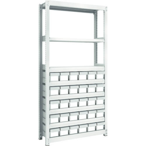 M2 type Medium/Light-Duty Shelving c/w Plastic Drawer