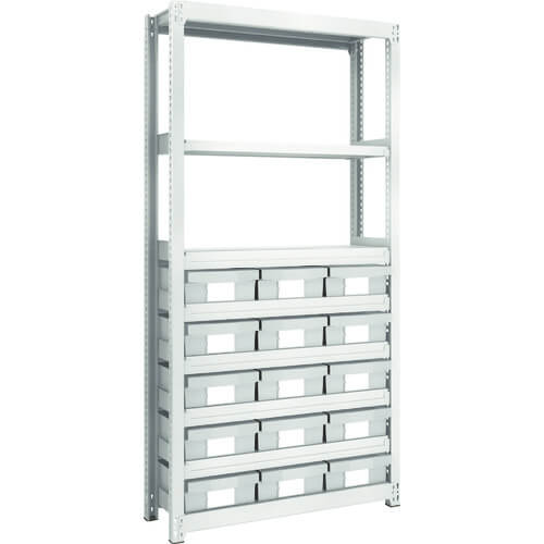 M2 type Medium/Light-Duty Shelving c/w Plastic Drawer