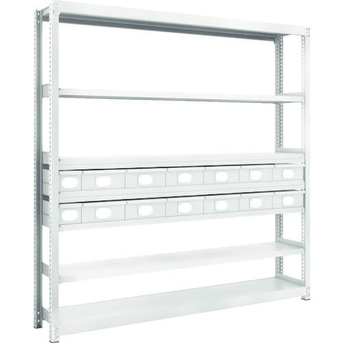 M2 type Medium/Light-Duty Shelving c/w Steel Drawer