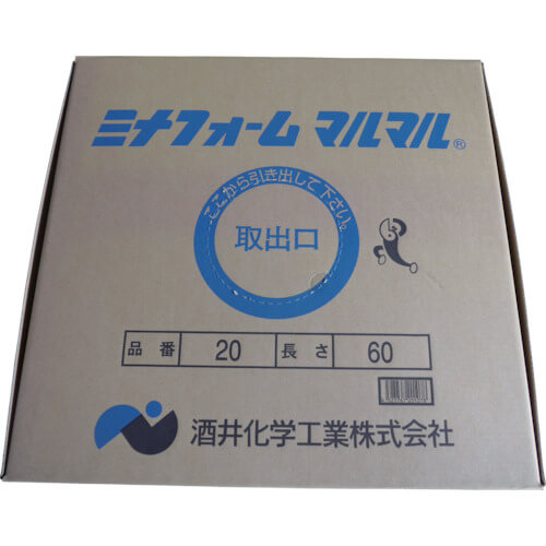 วัสดุอุดกันรั่วซึมแบบยืดหยุ่น Mina Foam Marumaru #20 20 mmφ x 60 m