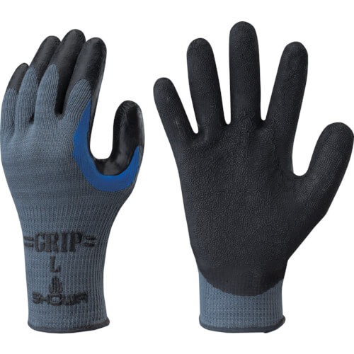 Rubber Back-opened Gloves Grip (reinforced interfinger type)  3 Pairs