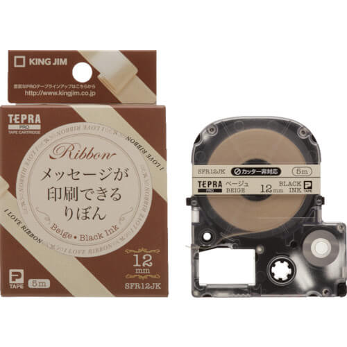 Tepra PRO Tape Ribon Beige / Black