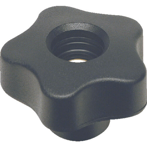 1.97" Dia., 3/8-16 X 1.00" Stud, Five Lobe, Black