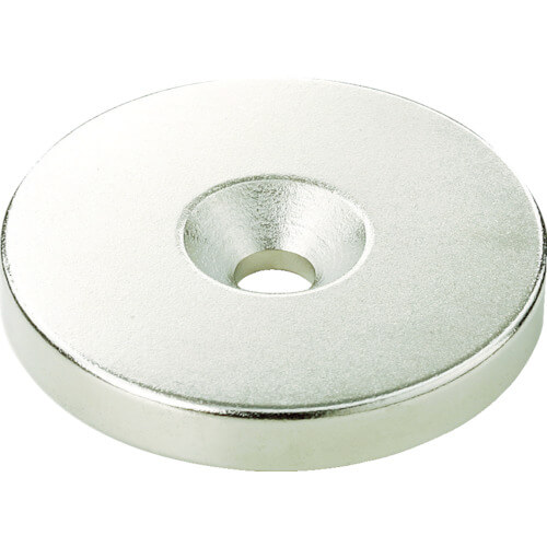 Neodymium Magnet (round shape, with countersunk screw holes)