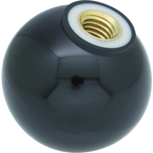 นิกิริบอลเรซิ่น สีดำ พร้อมข้อต่อโลหะ 25XM6mm (20 ชิ้น)