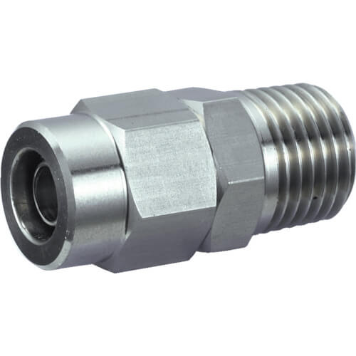 คอนเนคเตอร์ตัวผู้ SUS เส้นผ่านศูนย์กลางท่อ 6X4 สกรู R1/8