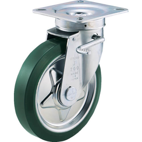 Plate Type Caster  (pressed urethane wheel)