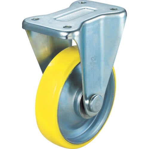 Plate Type Anti-static Caster (press made urethane wheel)  Fixed