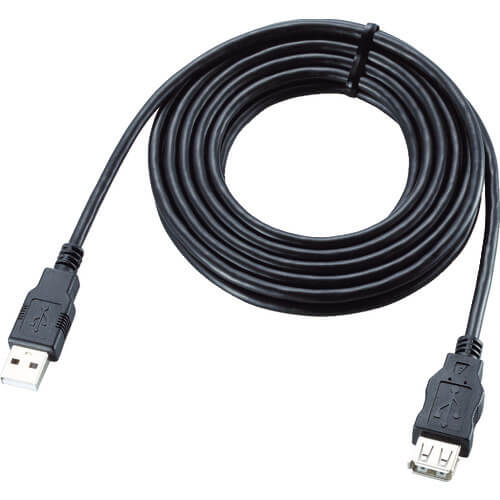 สายเคเบิลต่อขยาย eco USB 2.0 ที่สอดคล้องกับคำสั่ง EUROHS ยาว 0.5 ม. สีดำ
