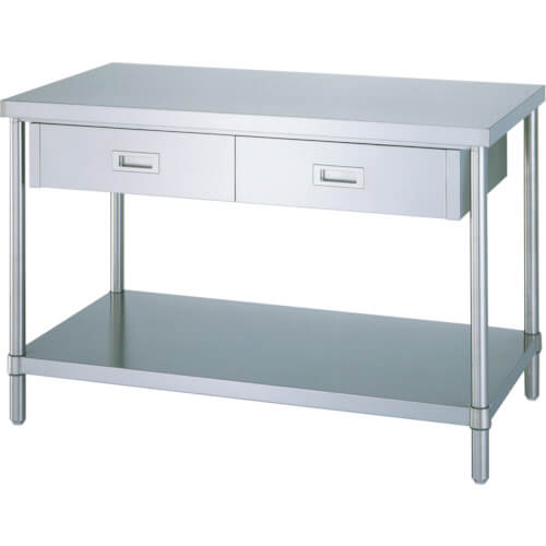 Stainless Steel Table with Drawers