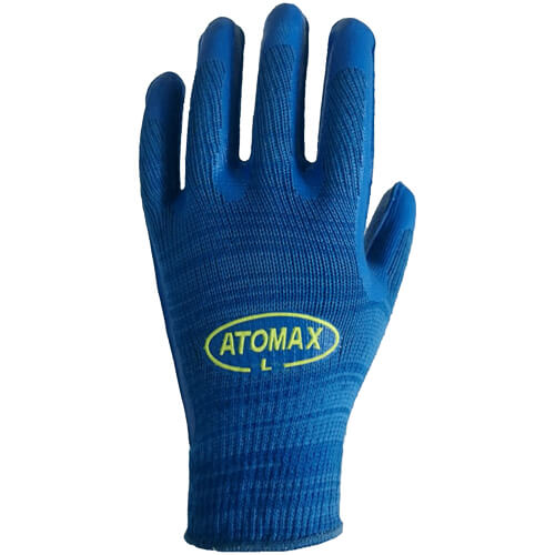 Atomax ถุงมือผ้าฝ้ายเคลือบยางธรรมชาติ