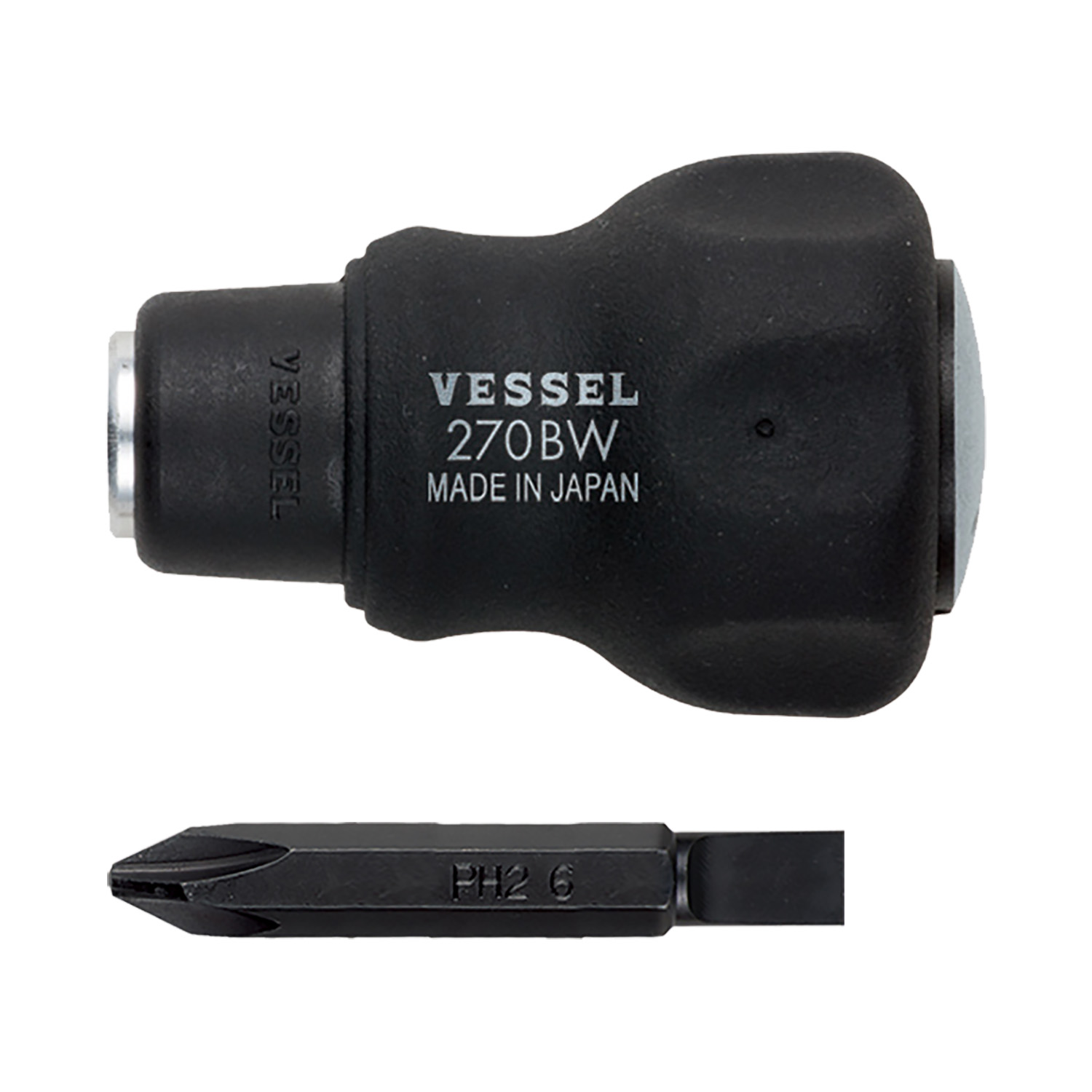 270BW Cushion Stubby ด้ามไขควงสั้น แบรนด์ VESSEL