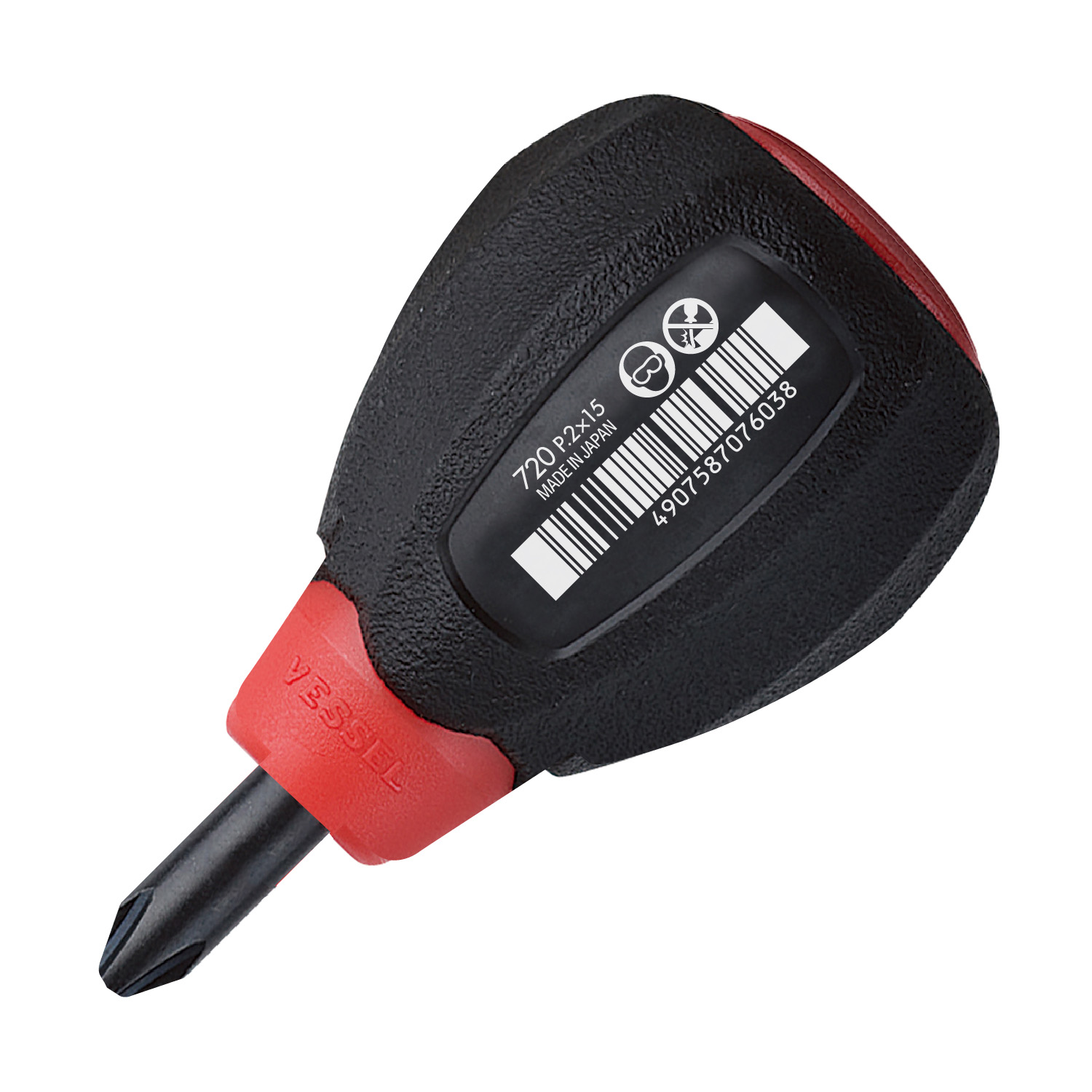 720 Cushion Grip ไขควงด้ามสั้น แบรนด์ VESSEL