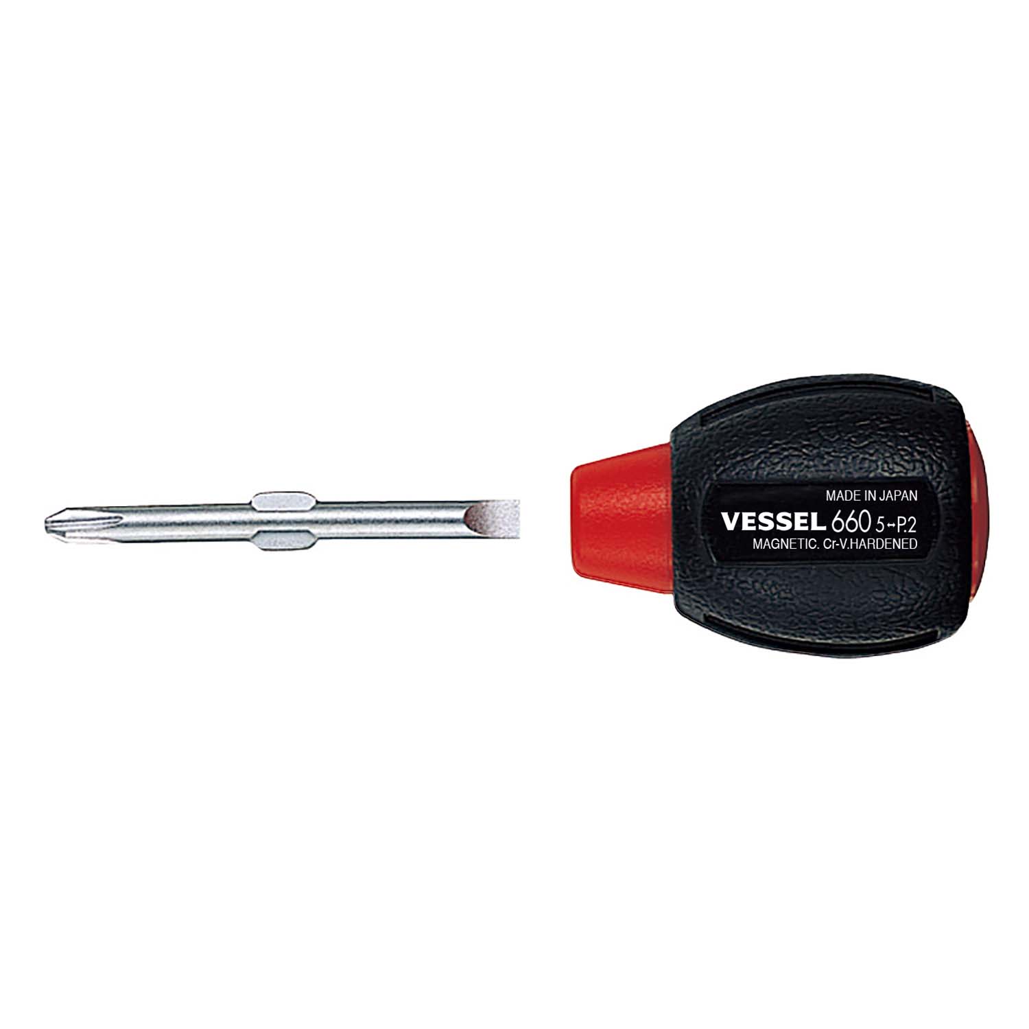 660 Cushion Grip ไขควงสั้นสลับหัว แบรนด์ VESSEL